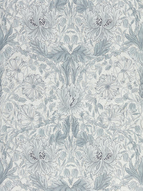 Morris & co Pure Honeysuckle & Tulip Cloud Grey Wallpaper