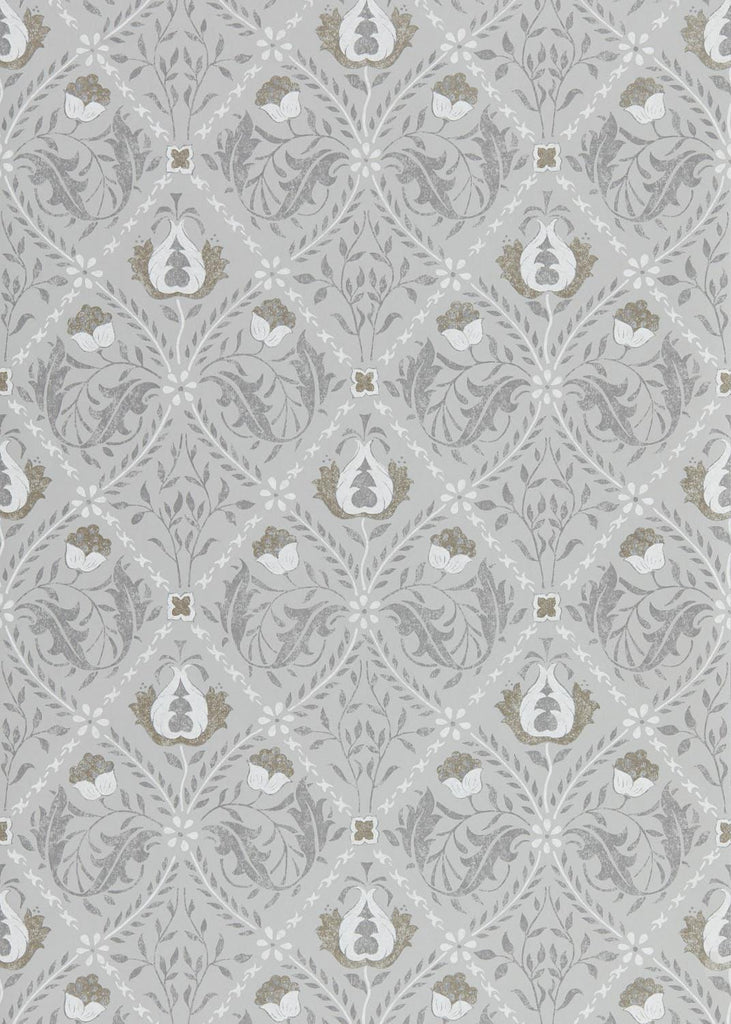 Morris & Co Pure Trellis Lightish Grey Wallpaper
