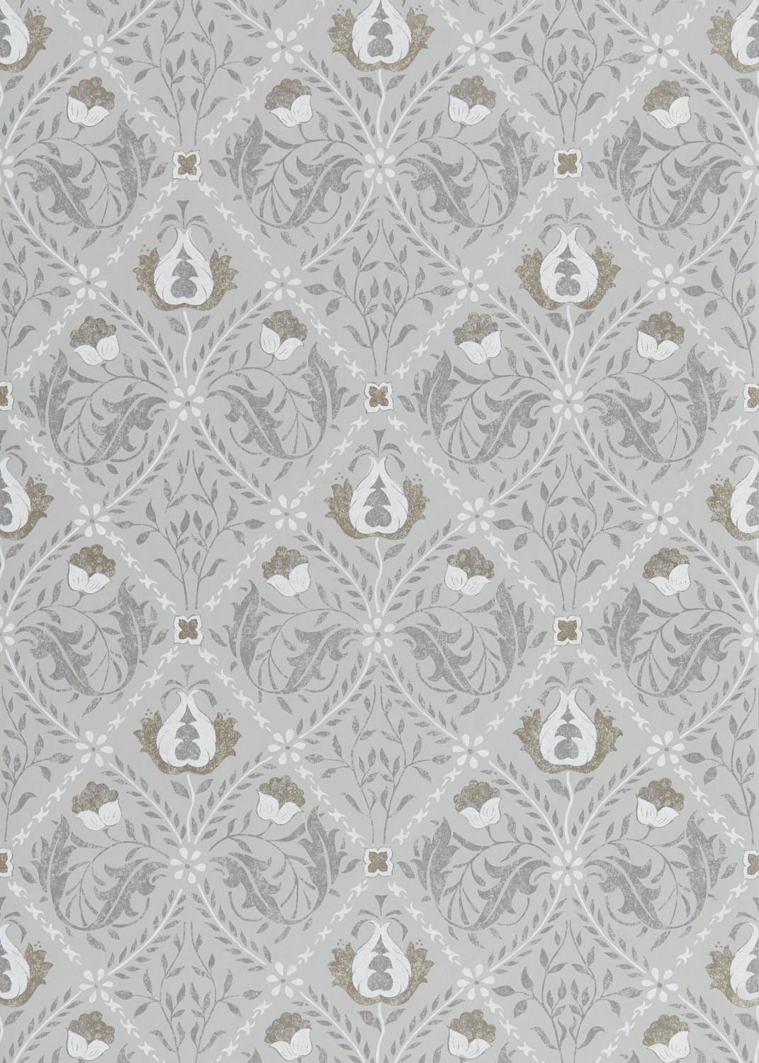 Morris & co Pure Trellis Lightish Grey Wallpaper