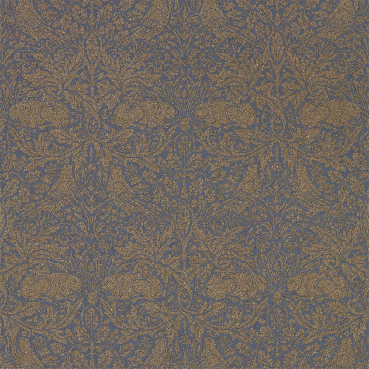Morris & Co Pure Brer Rabbit Ink/Gold Wallpaper