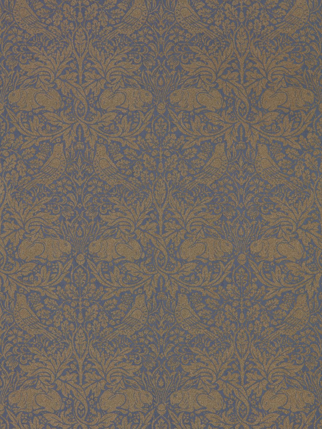 Morris & co Pure Brer Rabbit Ink/Gold Wallpaper