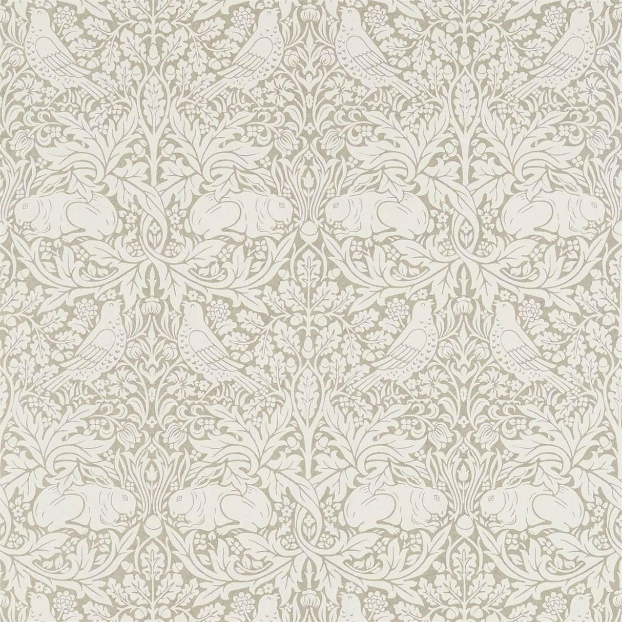 Morris & Co Pure Brer Rabbit Gilver Wallpaper