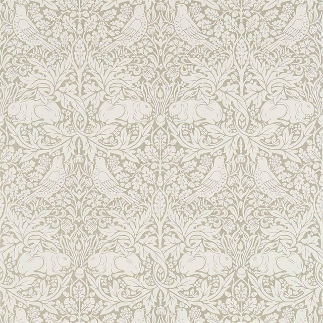 Morris & Co Pure Brer Rabbit Gilver Wallpaper