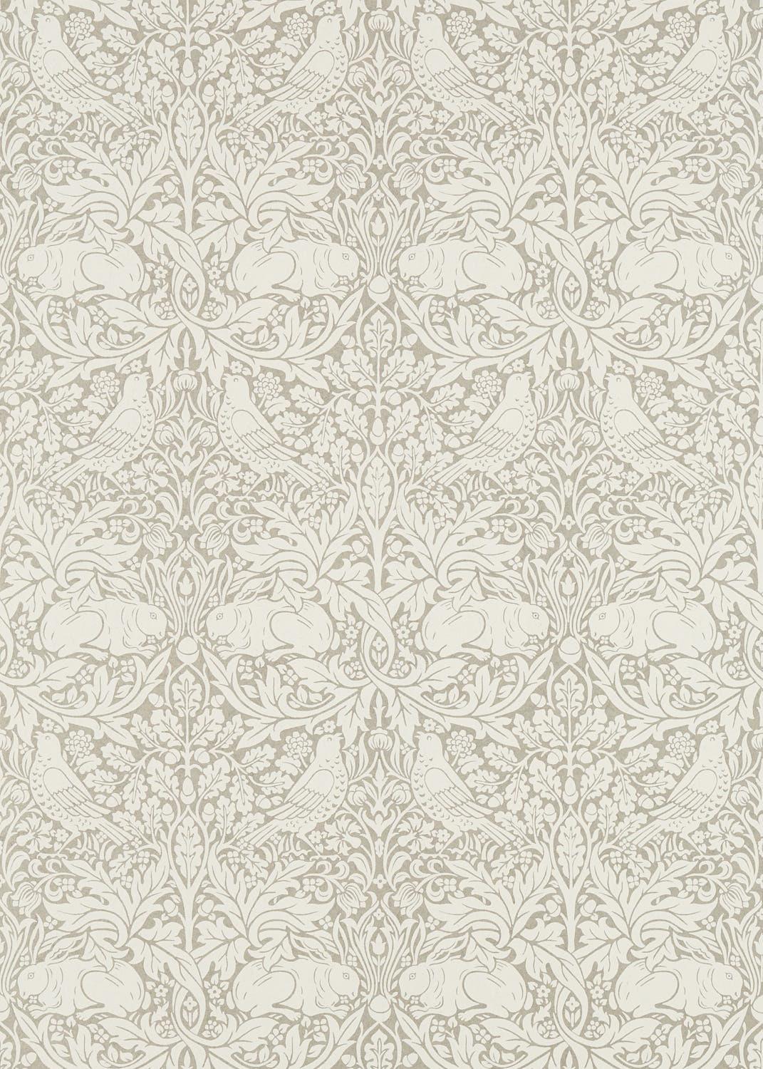 Morris & co Pure Brer Rabbit Gilver Wallpaper