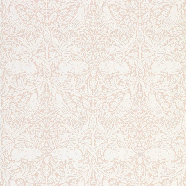 Morris & Co Pure Brer Rabbit Faded Sea Pink Wallpaper