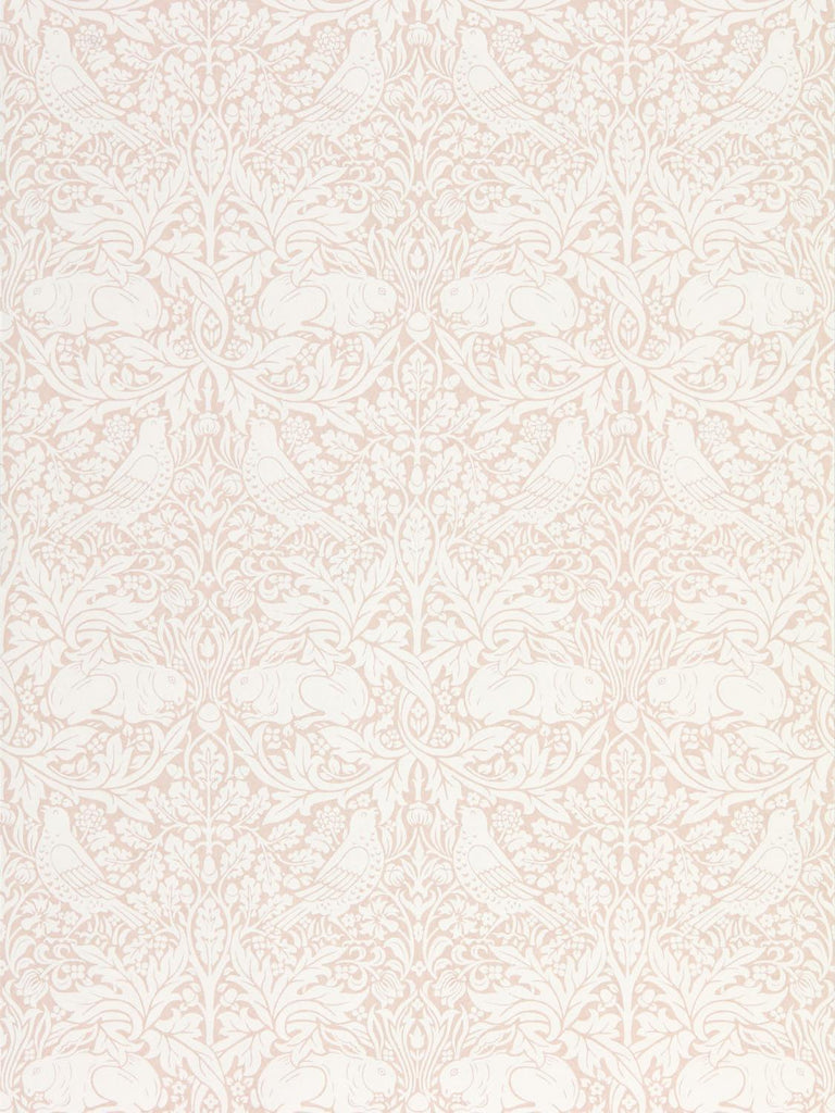 Morris & Co Pure Brer Rabbit Faded Sea Pink Wallpaper
