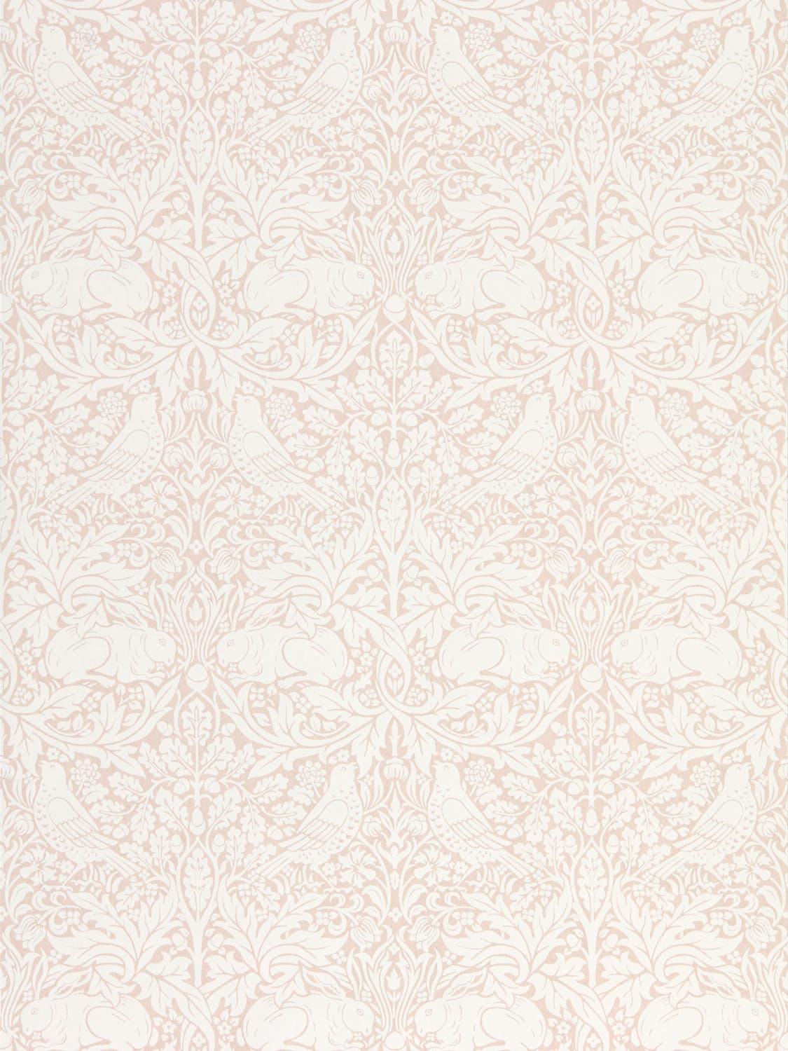 Morris & co Pure Brer Rabbit Faded Sea Pink Wallpaper