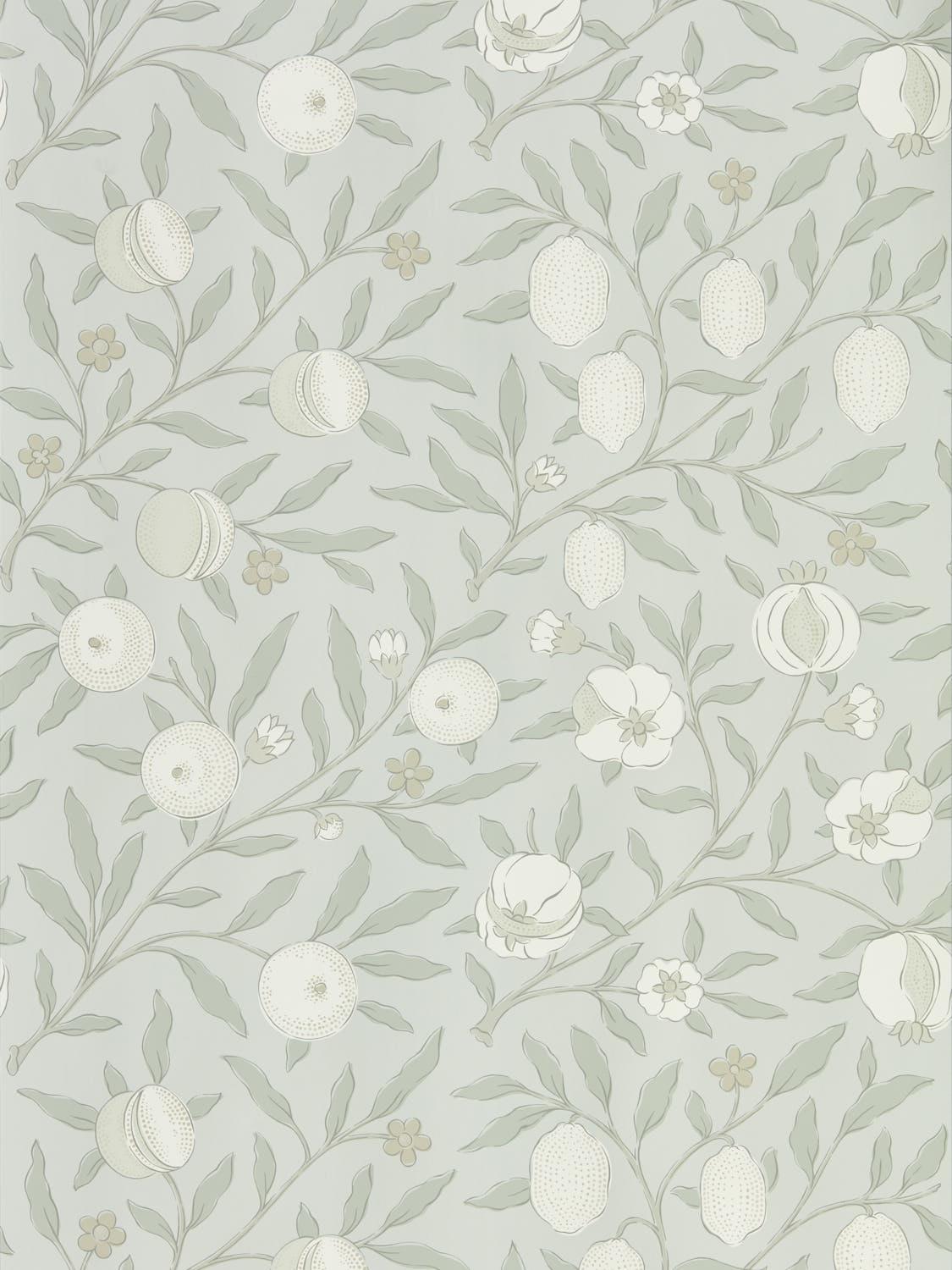 Morris & co Pure Fruit Grey Blue Wallpaper