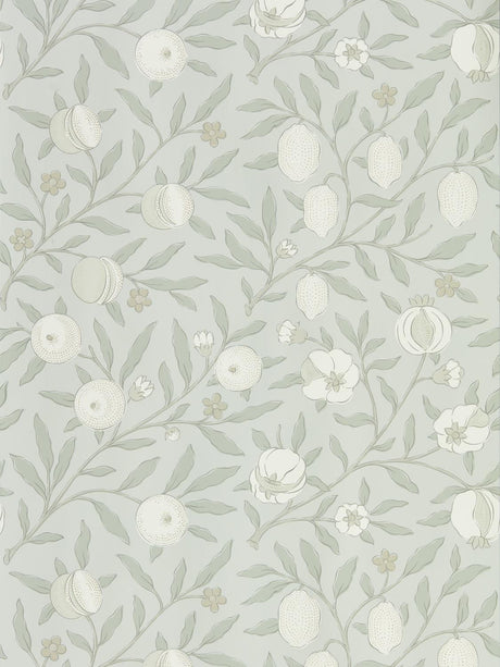 Morris & co Pure Fruit Grey Blue Wallpaper