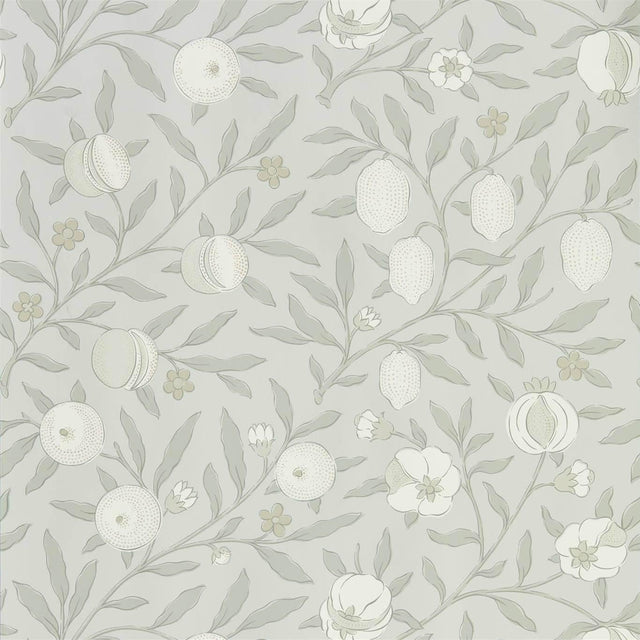 Morris & Co Pure Fruit Grey Blue Wallpaper