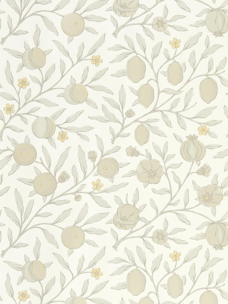Morris & Co Pure Fruit Horned Poppy / Grey Wallpaper