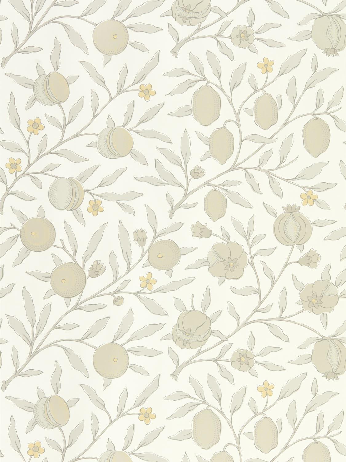Morris & co Pure Fruit Horned Poppy / Grey Wallpaper