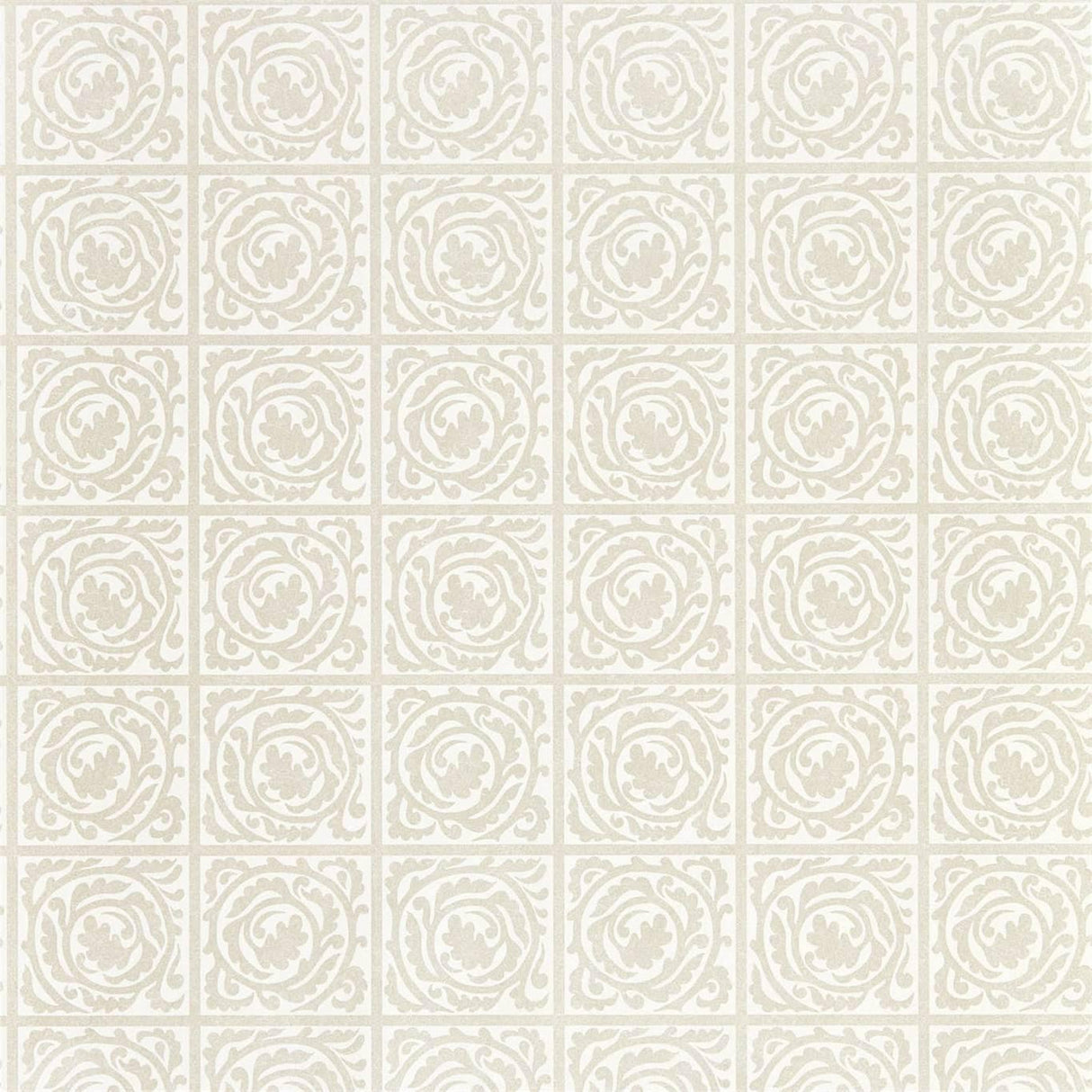 Morris & Co Pure Scroll White Clover Wallpaper