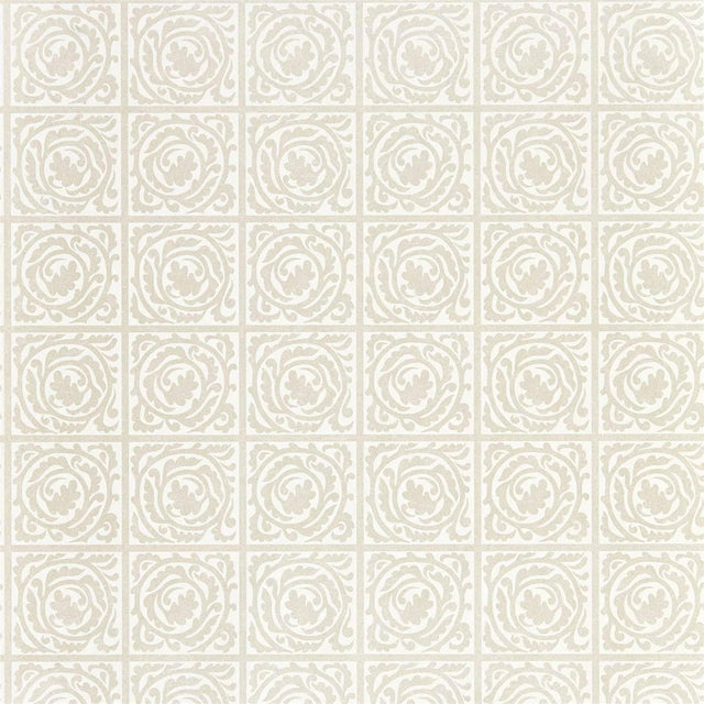 Morris & Co Pure Scroll White Clover Wallpaper