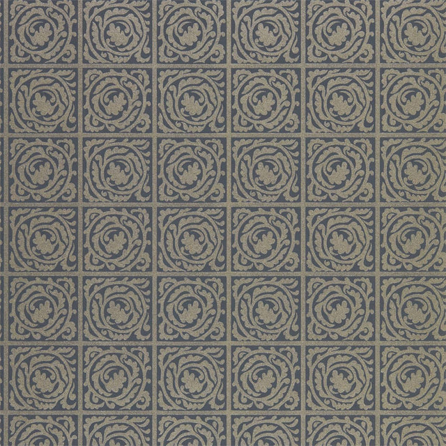 Morris & Co Pure Scroll Black Ink Wallpaper
