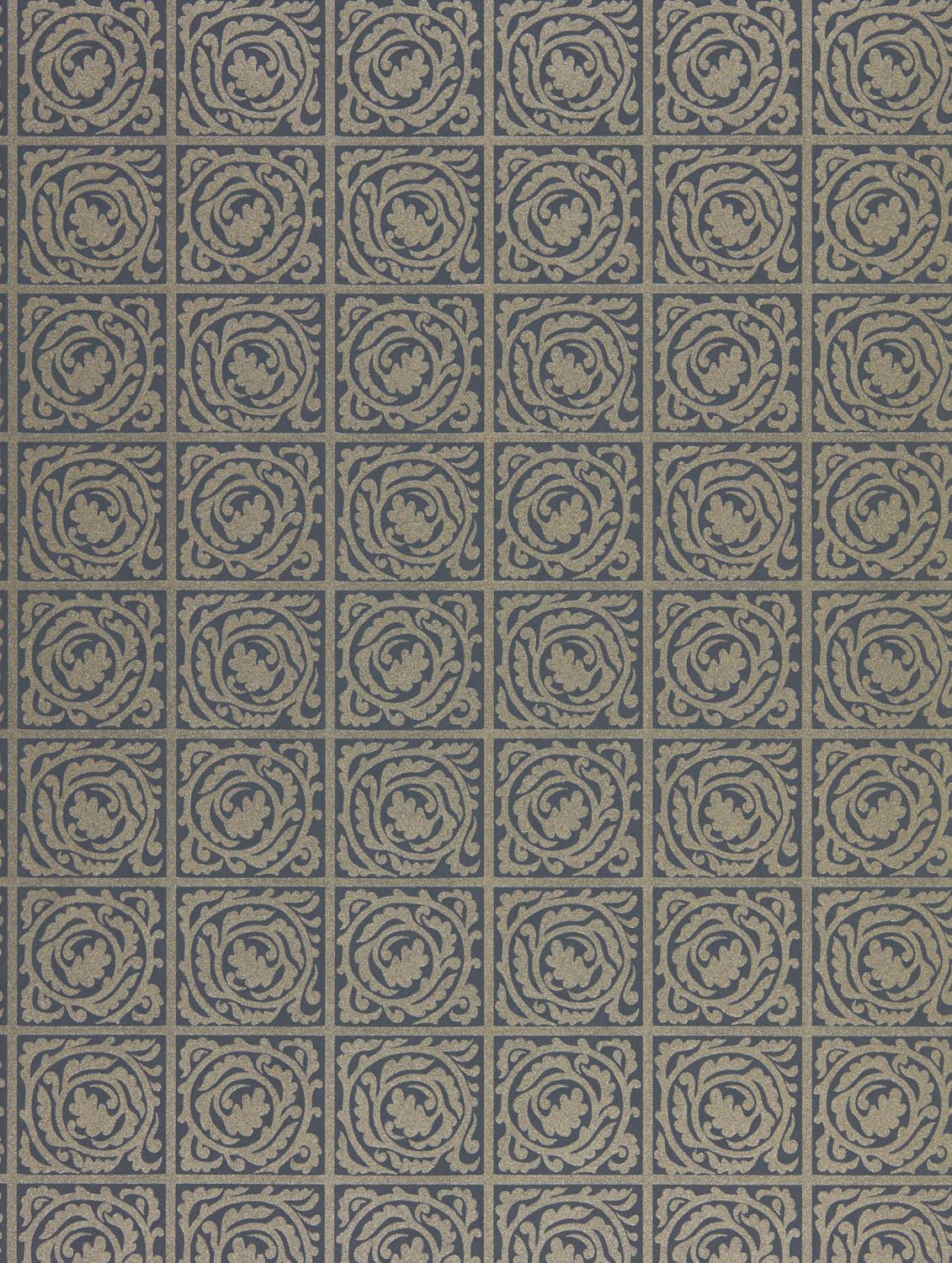 Morris & co Pure Scroll Black Ink Wallpaper