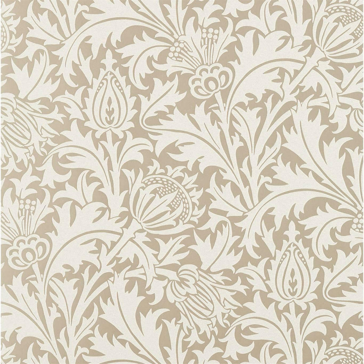 Morris & Co Pure Thistle (Beaded) Gilver Wallpaper