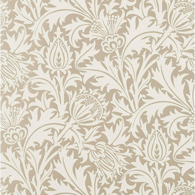 Morris & Co Pure Thistle (Beaded) Gilver Wallpaper