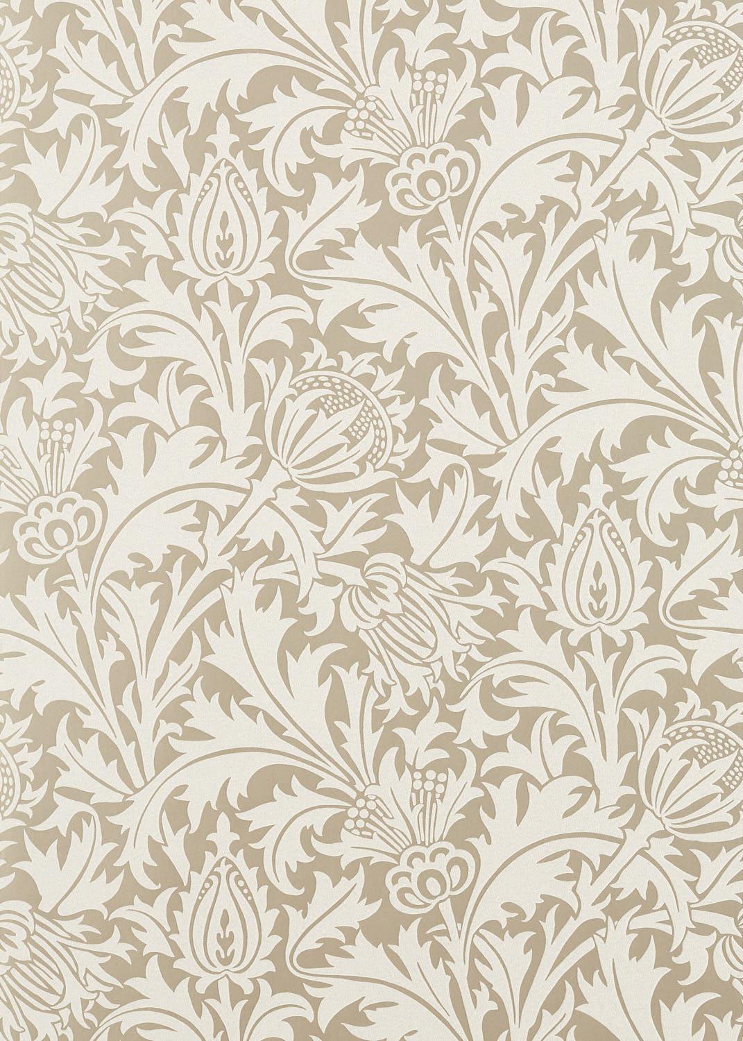 Morris & co Pure Thistle (Beaded) Gilver Wallpaper