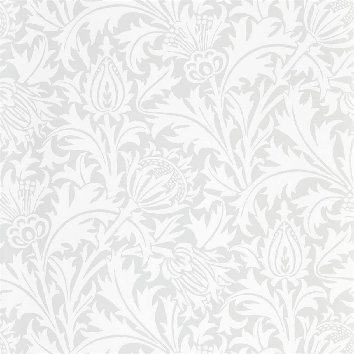 Morris & Co Pure Thistle Grey Blue Wallpaper