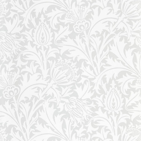 Morris & Co Pure Thistle Grey Blue Wallpaper