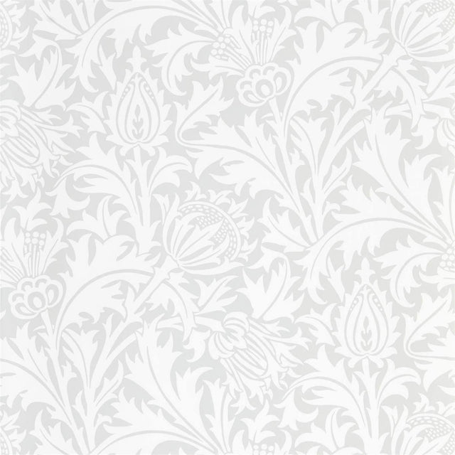 Morris & Co Pure Thistle Grey Blue Wallpaper