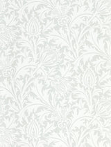 Morris & co Pure Thistle Grey Blue Wallpaper