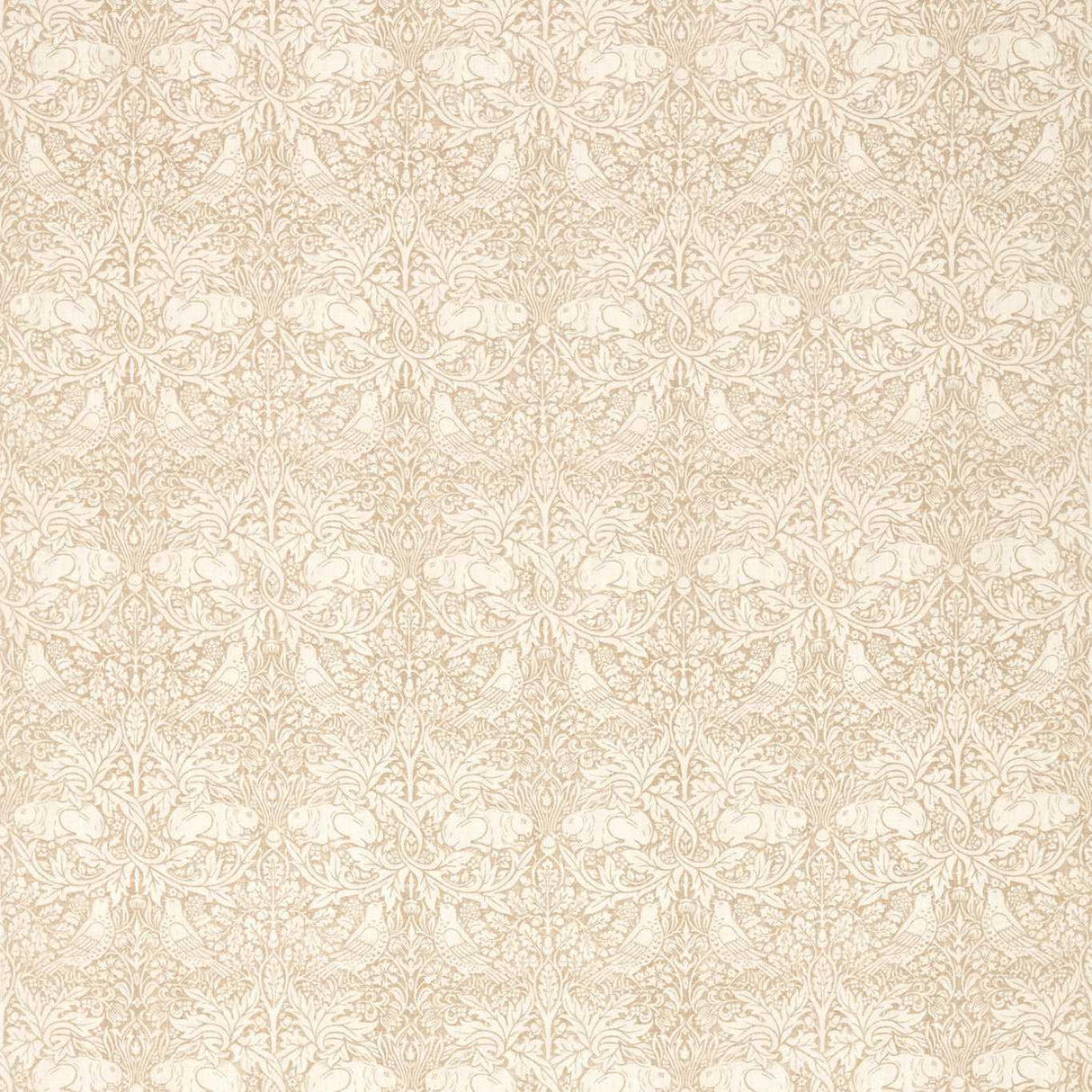 Morris & Co Pure Brer Rabbit Print Flax Fabric