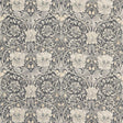 Morris & Co Pure Honeysuckle & Tulip Print Black Ink Fabric