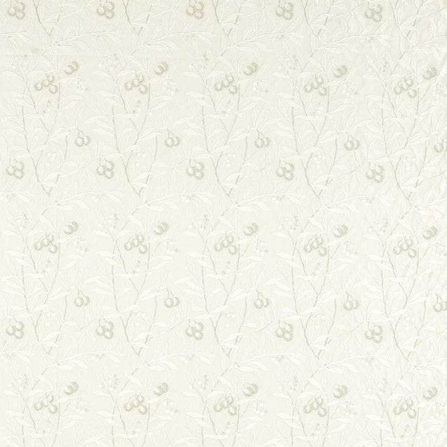 Morris & Co Pure Arbutus Embroidery White Clover Fabric