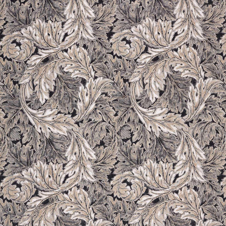 Morris & Co Pure Acanthus Weave Black Ink Fabric
