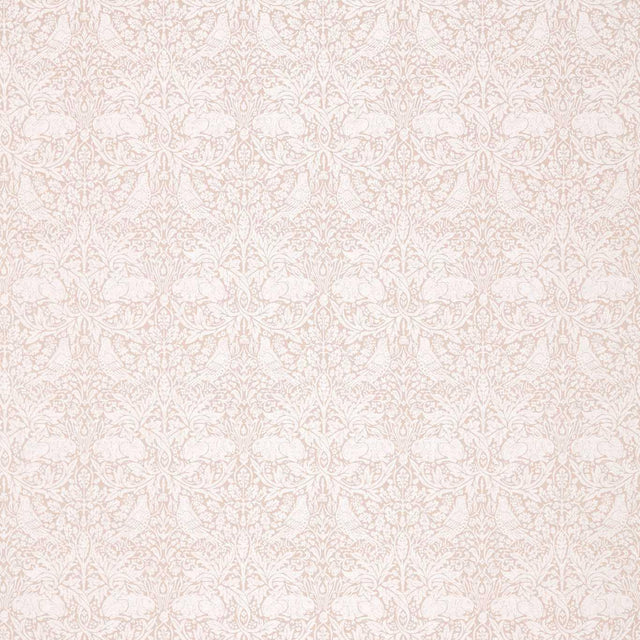 Morris & Co Pure Brer Rabbit Weave Faded Sea Pink Fabric