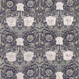 Morris & Co Pure Honeysuckle & Tulip Embroidery Inky Purple Fabric