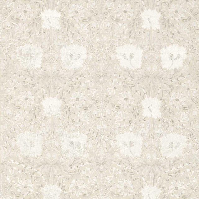Morris & Co Pure Honeysuckle & Tulip Embroidery Linen Fabric