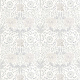 Morris & Co Pure Honeysuckle & Tulip Embroidery Lightish Grey Fabric