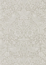 Morris & co Pure Strawberry Thief Silver/Stone Wallpaper