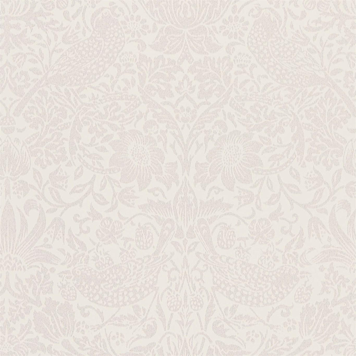 Morris & Co Pure Strawberry Thief Oyster/Chalk Wallpaper