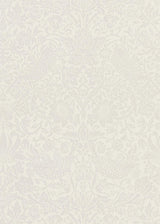Morris & co Pure Strawberry Thief Oyster/Chalk Wallpaper