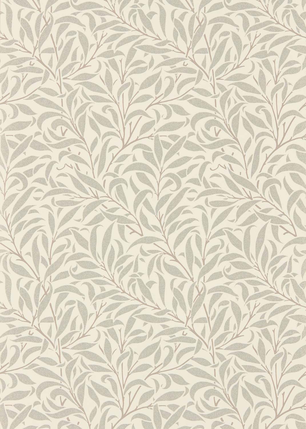 Morris & co Pure Willow Bough Ecru/Silver Wallpaper