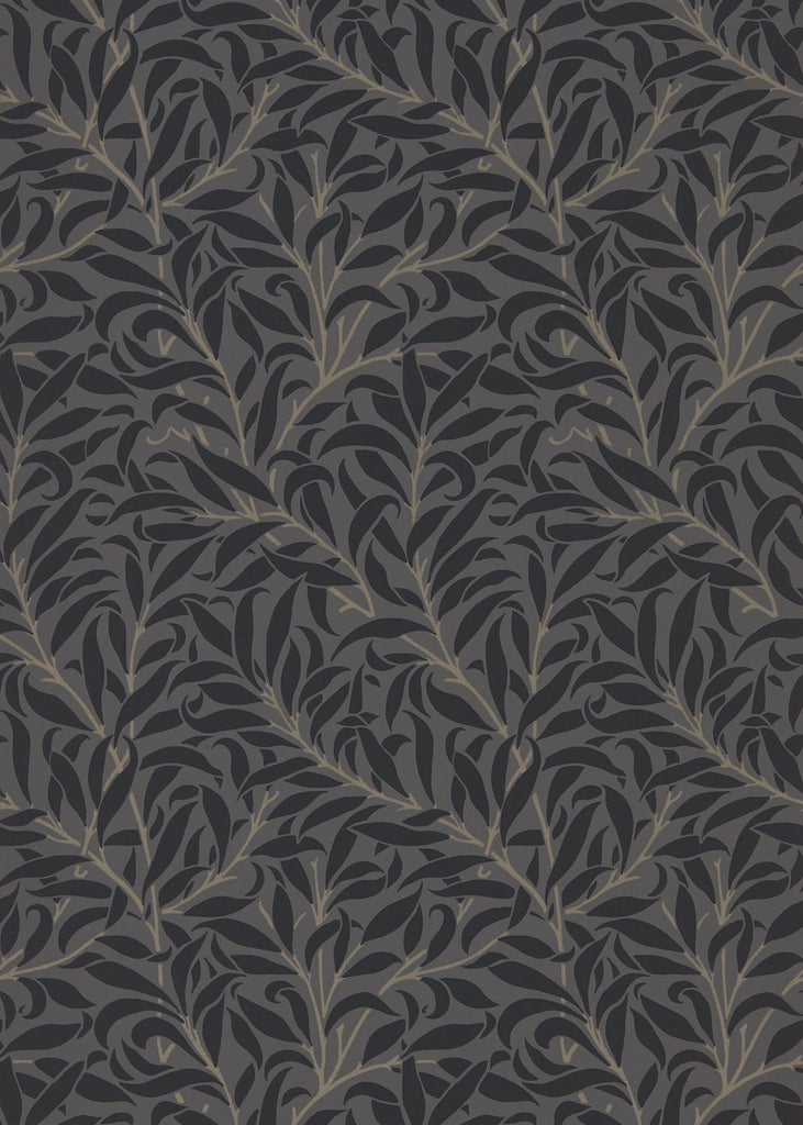 Morris & Co Pure Willow Bough Charcoal/Black Wallpaper