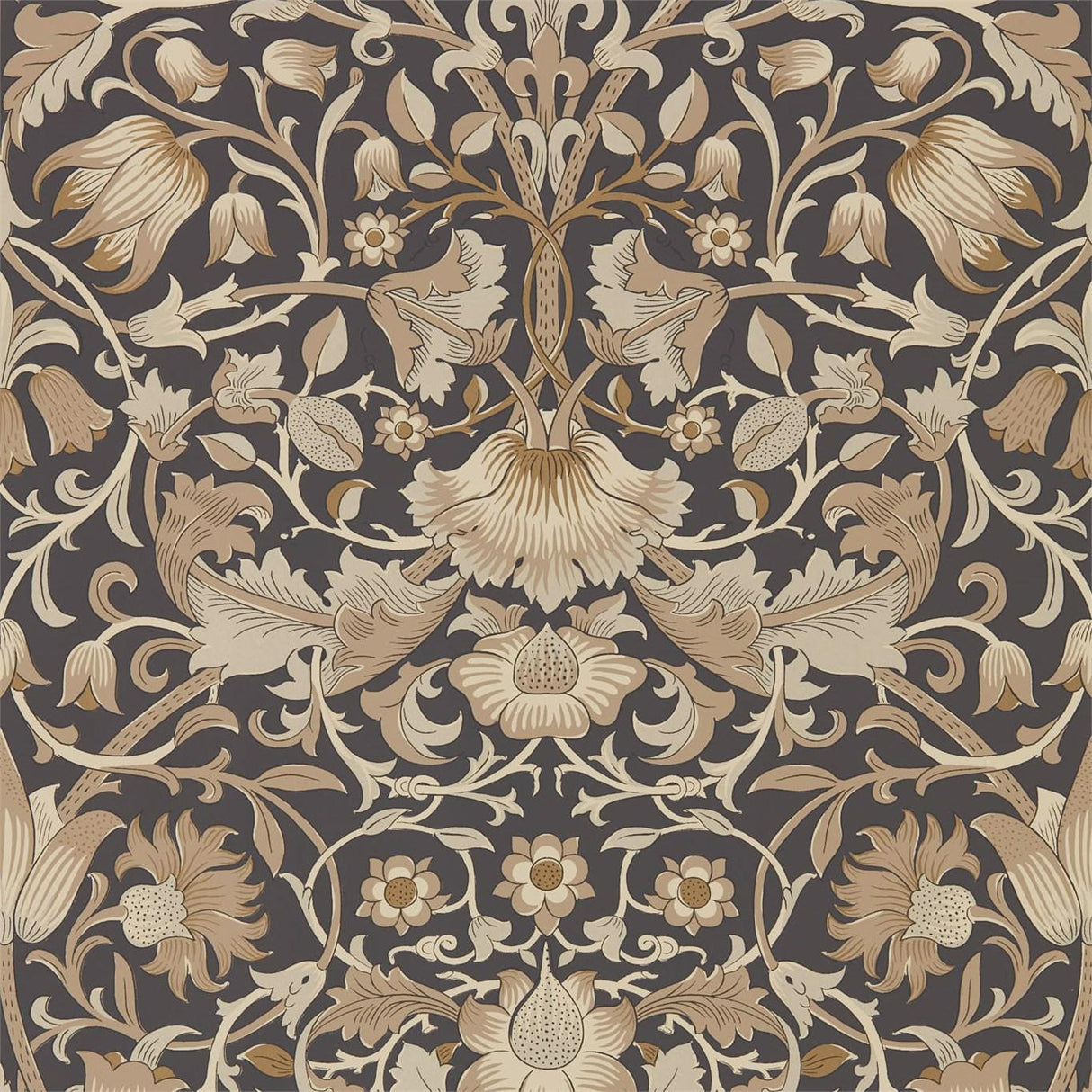 Morris & Co Pure Lodden Charcoal/Gold Wallpaper