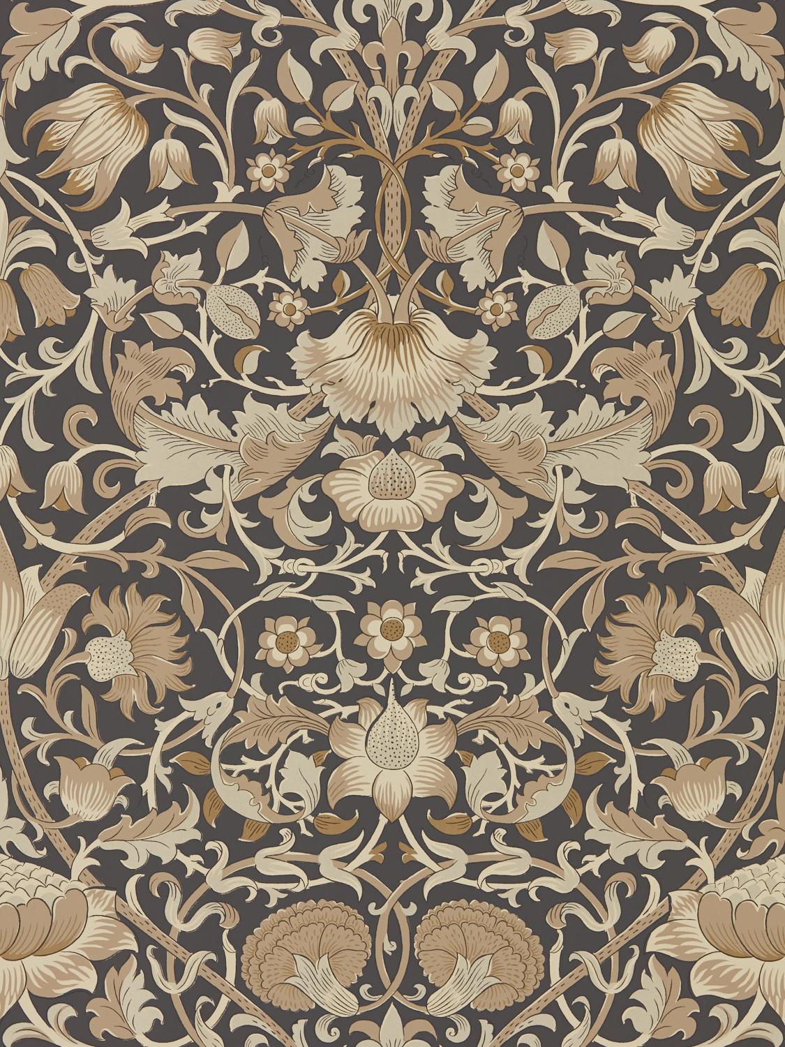 Morris & co Pure Lodden Charcoal/Gold Wallpaper
