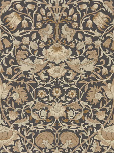 Morris & co Pure Lodden Charcoal/Gold Wallpaper