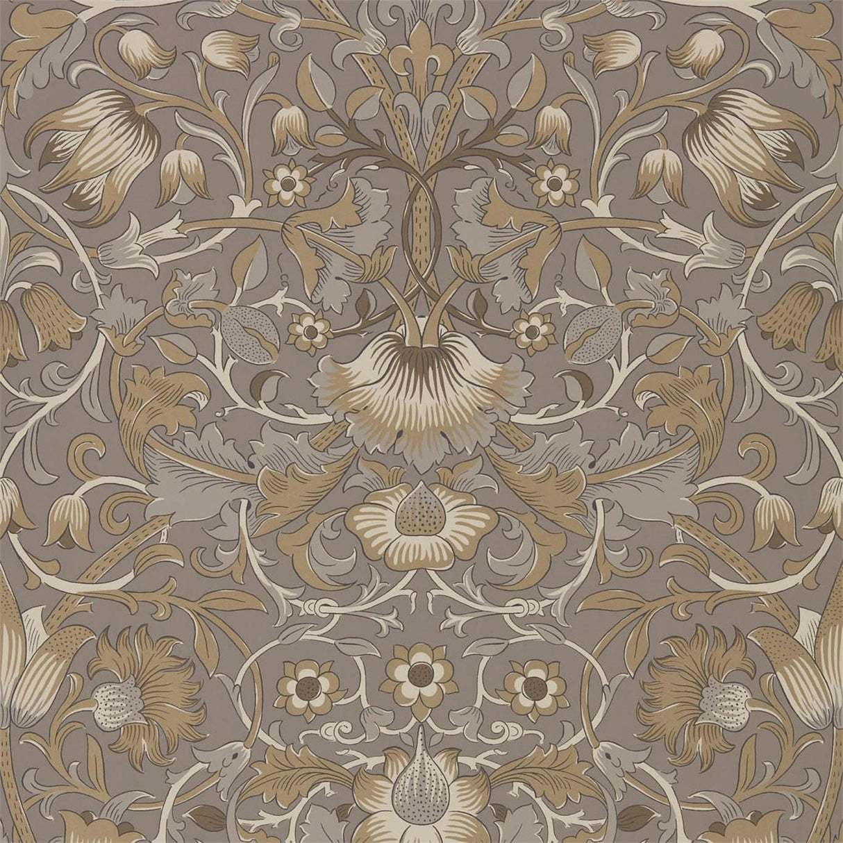 Morris & Co Pure Lodden Taupe/Gold Wallpaper