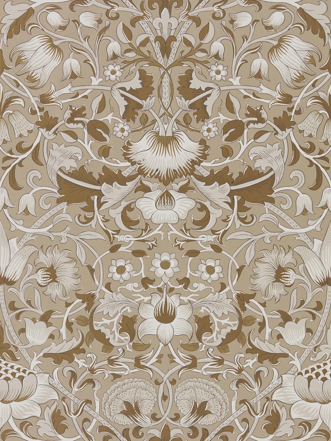 Morris & co Pure Lodden Gilver/Gold Wallpaper