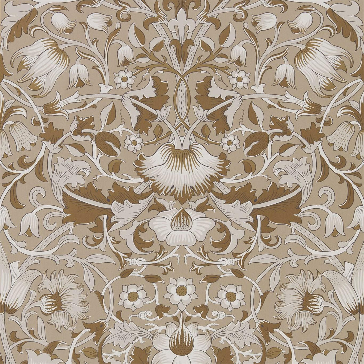 Morris & Co Pure Lodden Gilver/Gold Wallpaper