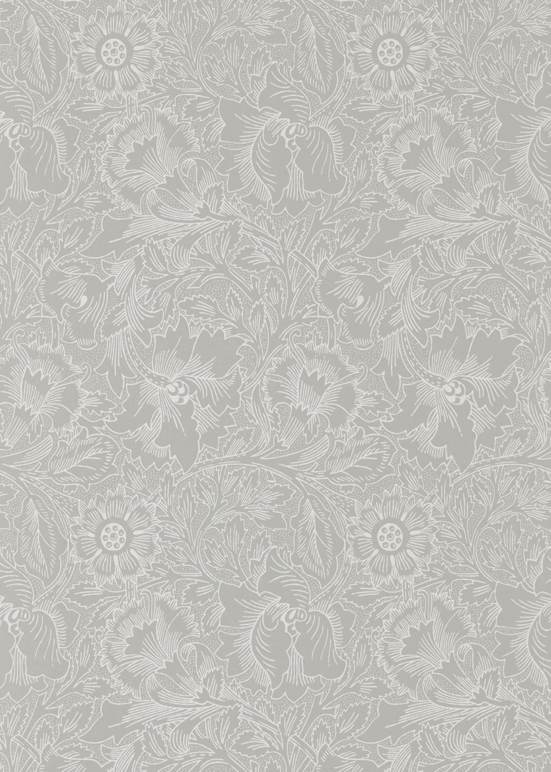 Morris & co Pure Poppy Dove/Chalk Wallpaper