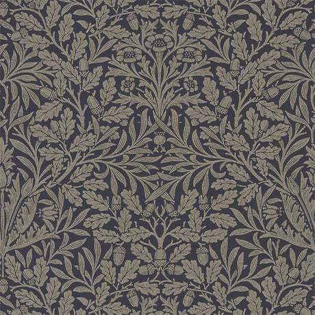 Morris & Co Pure Acorn Charcoal/Gilver Wallpaper