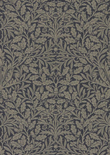 Morris & co Pure Acorn Charcoal/Gilver Wallpaper