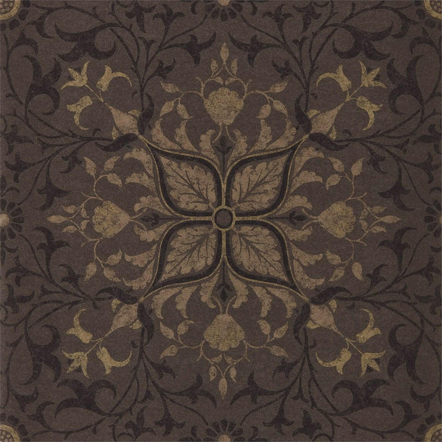 Morris & Co Pure Net Ceiling Charcoal/Gold Wallpaper